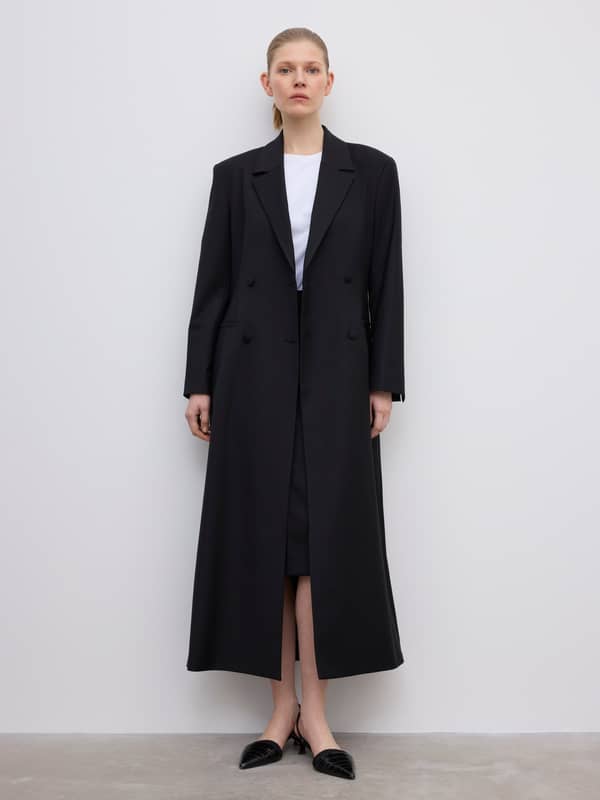 House Of Dagmar Blazers Long Tailored Blazer Black