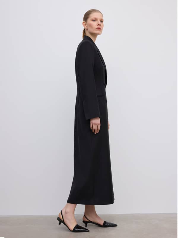 House Of Dagmar Blazers Long Tailored Blazer Black