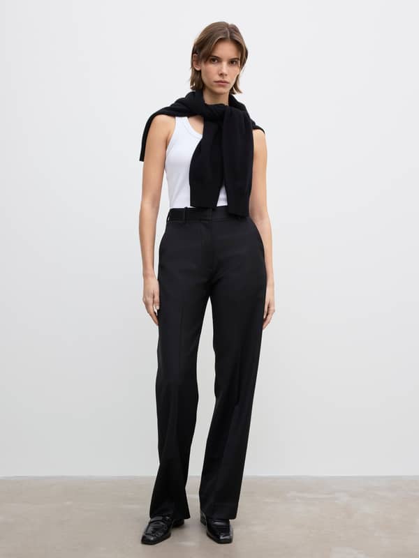 House Of Dagmar Classic Suit Trouser Black