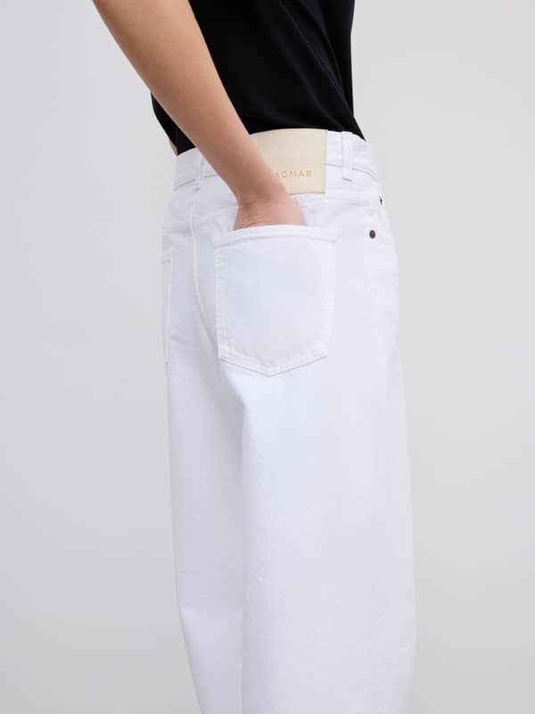 House Of Dagmar Denim Baggy Fit Denim White