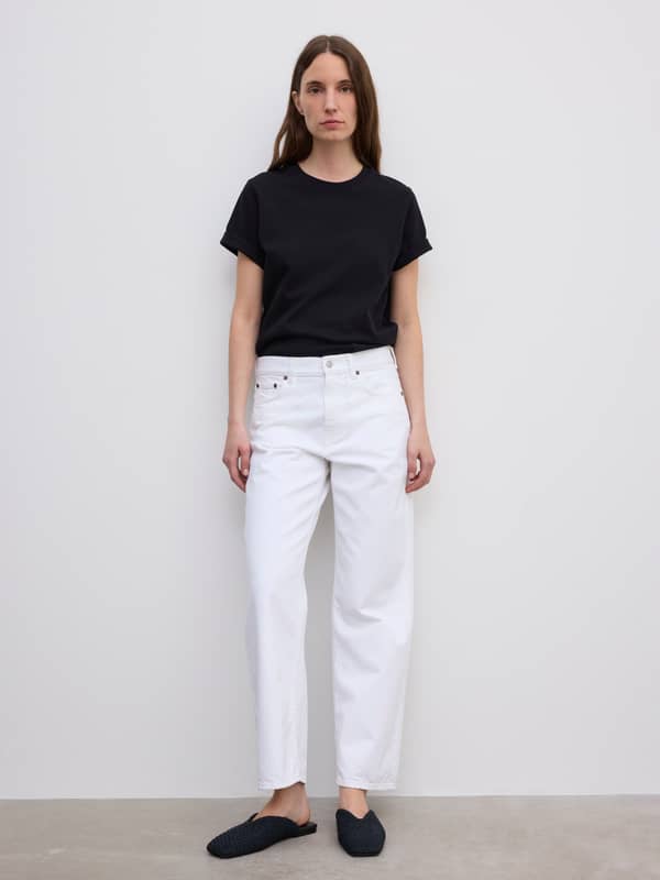 House Of Dagmar Denim Cropped Denim White