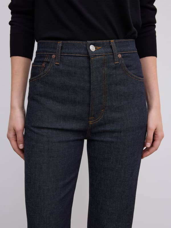 House Of Dagmar Denim Straight Leg Denim Raw Blue