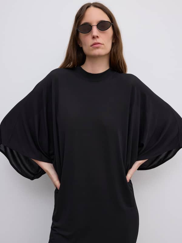 House Of Dagmar Dresses Jersey Kimono Dress Black