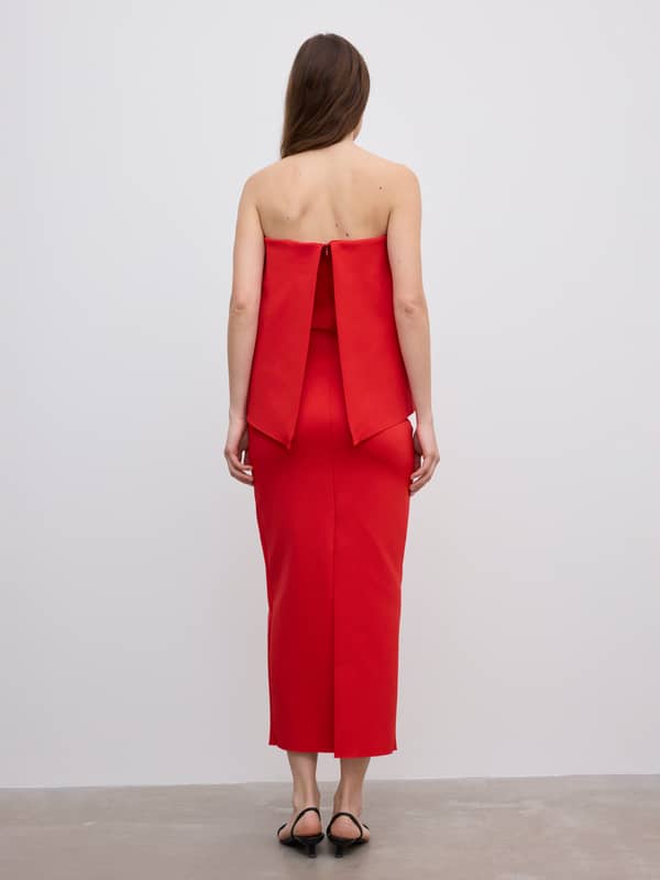 house Of Dagmar Dresses Rouched Tube Dress Red