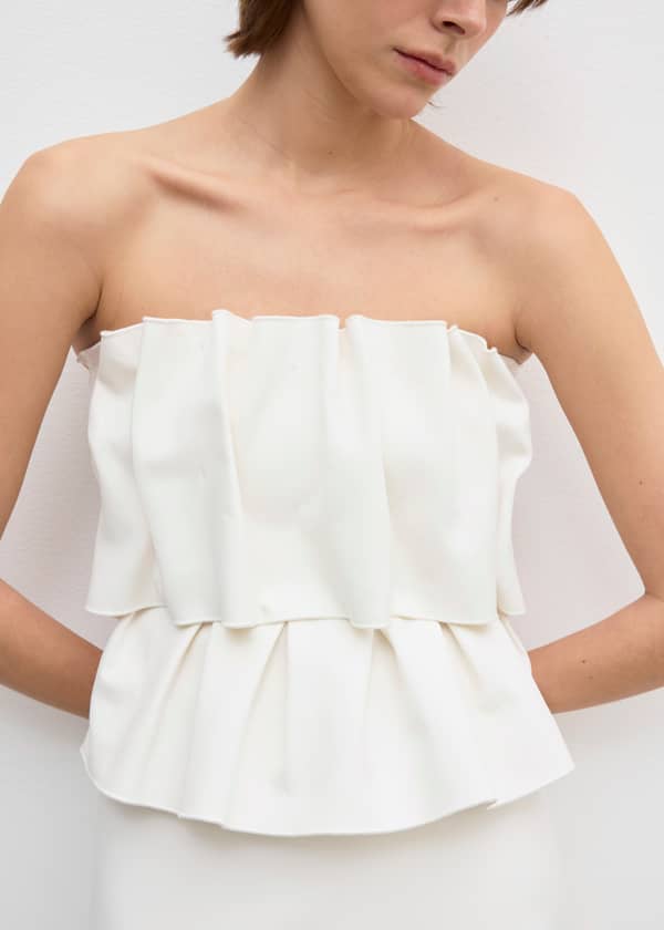 House Of Dagmar Dresses Sculpted Tube Dress White