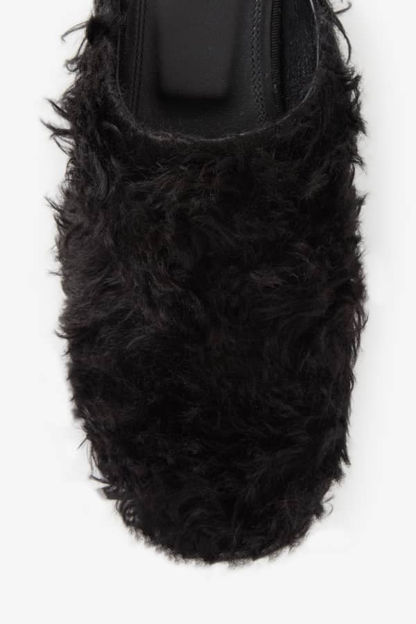 House Of Dagmar Friendly Fur Mules Black
