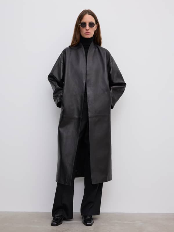 house of dagmar Outerwear Leather coat Black