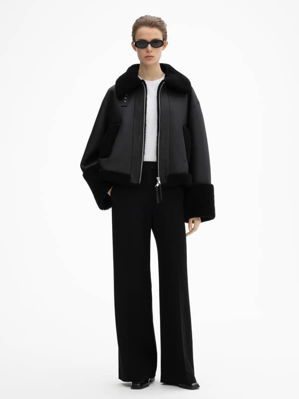 House Of Dagmar Outerwear Short Shearling Black