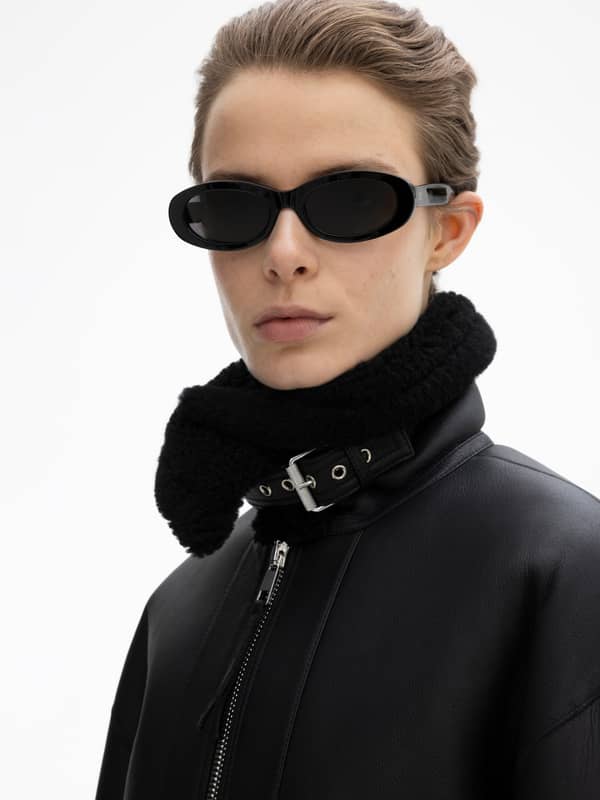 House Of Dagmar Outerwear Short Shearling Black