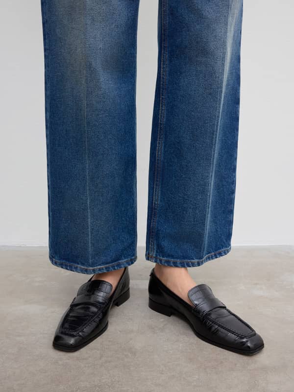 House Of Dagmar Shoes Leather Loafers Black