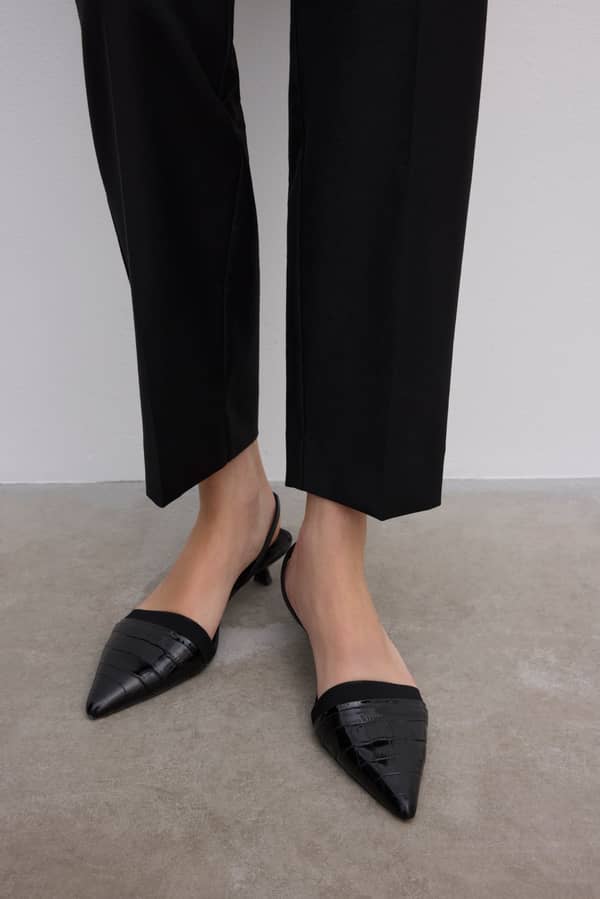 house of dagmar Shoes Leather slingback Black