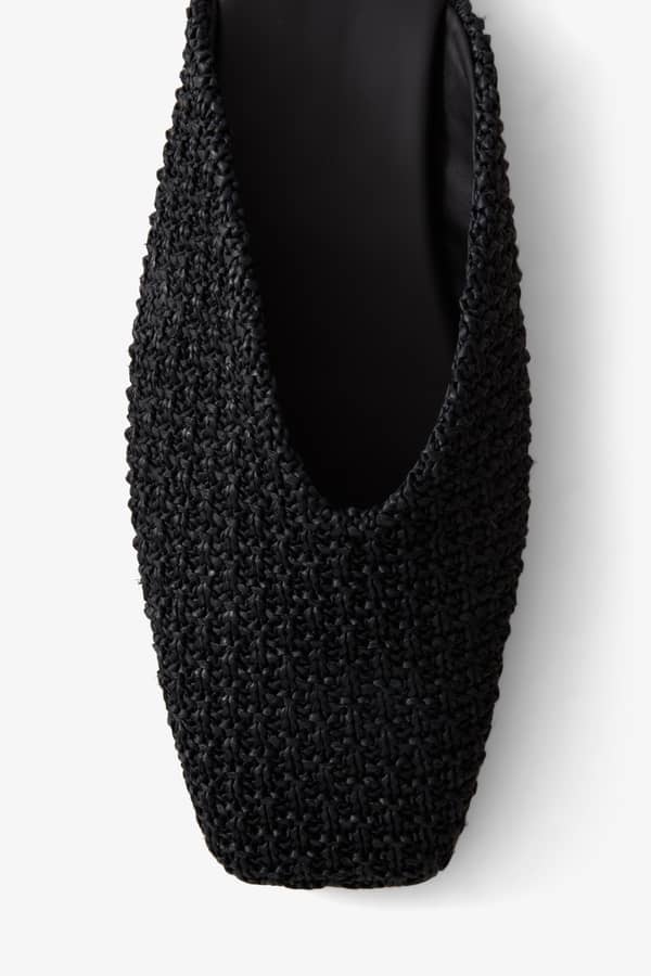 House Of Dagmar Shoes Square Toe Slip Ins Black