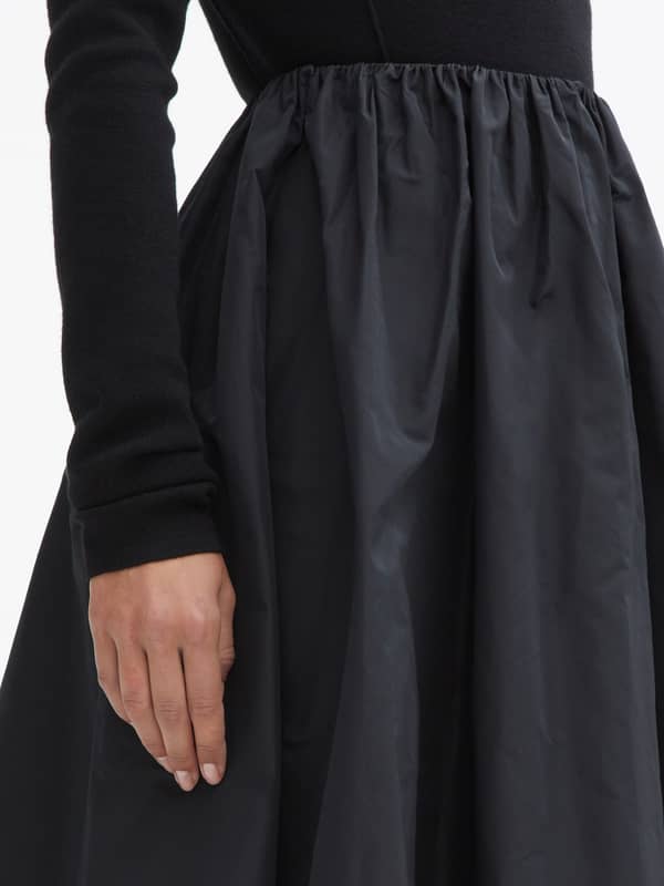 House Of Dagmar Skirts A-lined Silk Skirt Black