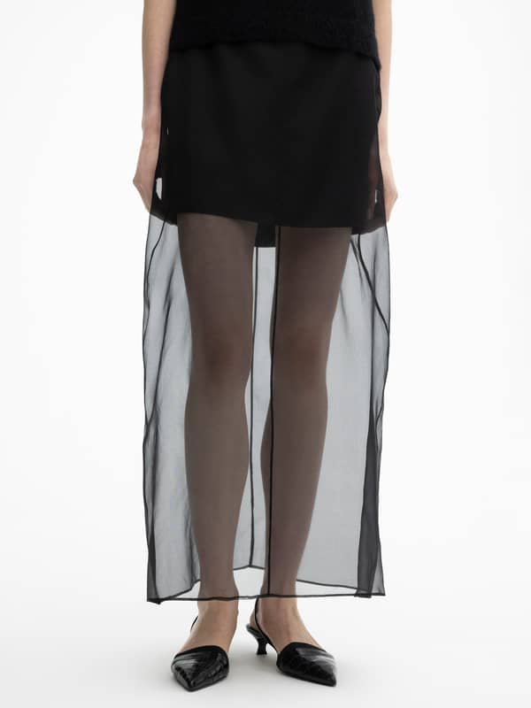 House Of Dagmar Skirts Organza Skirt Black