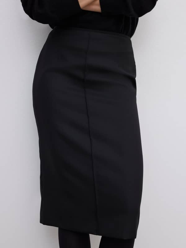 House Of Dagmar Skirts Pencil Midi Skirt Black