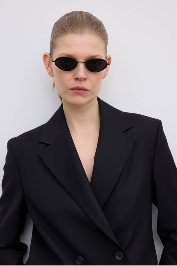 House Of Dagmar Sunglasses Oval Sunglasses Black