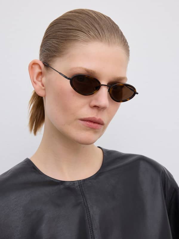 House Of Dagmar Sunglasses Oval Sunglasses Havana