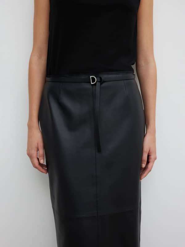 House Of Dagmar Thin Dagmar Belt Black/Silver