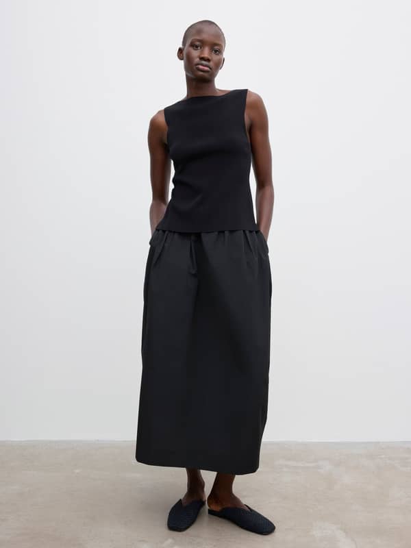 House Of Dagmar Tops & Shirts Open Back Top Black