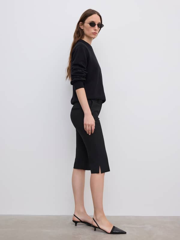 House Of Dagmar Trousers Capri Shorts Black