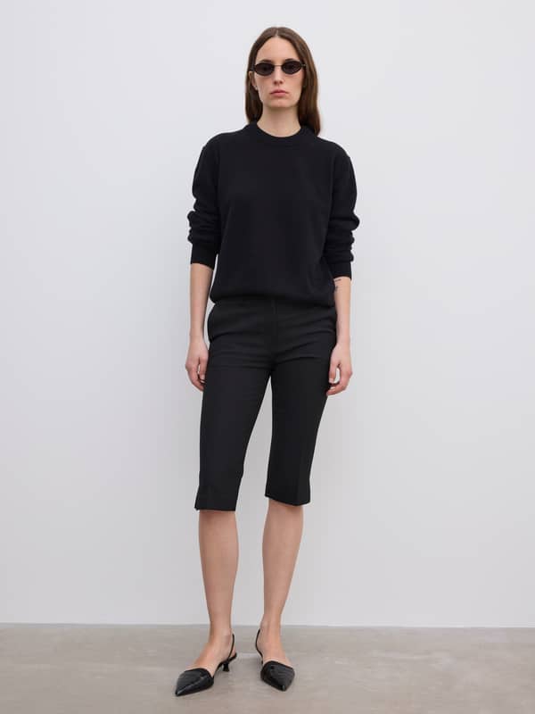 house of dagmar Trousers Capri shorts Black