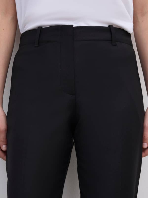 House Of Dagmar Trousers Cropped Trousers Black