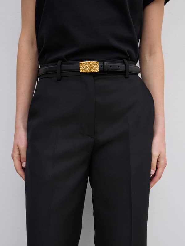 House Of Dagmar Trousers Wide Leg Trousers Black