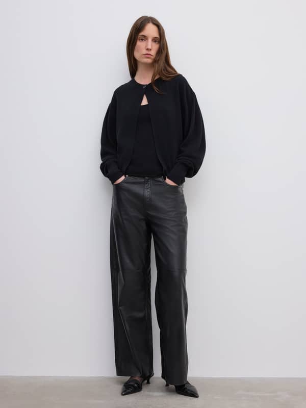 house of dagmar Knitwear Single Btn Cardigan Cashmere blend Black