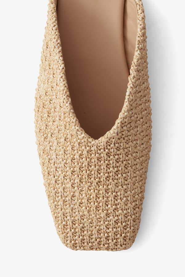 house of dagmar Shoes Square toe slip ins Natural Beige