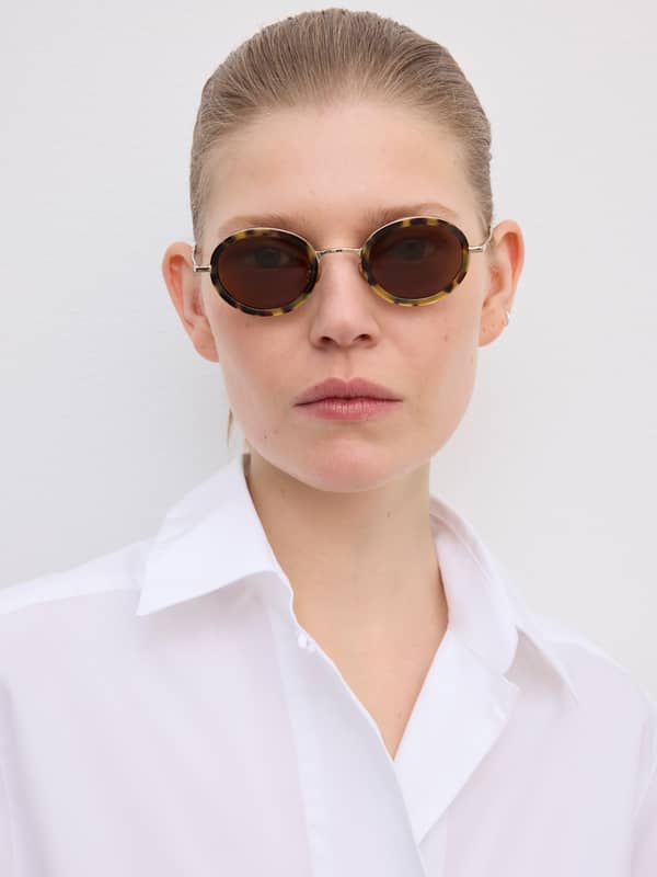 House Of Dagmar Sunglasses Round Sunglasses Honey Tortoise