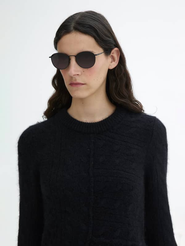 House Of Dagmar Sunglasses Rounded Sunglasses Black