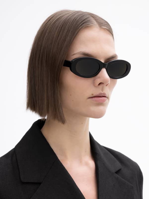 House Of Dagmar Sunglasses Wide Oval Sunglasses Black