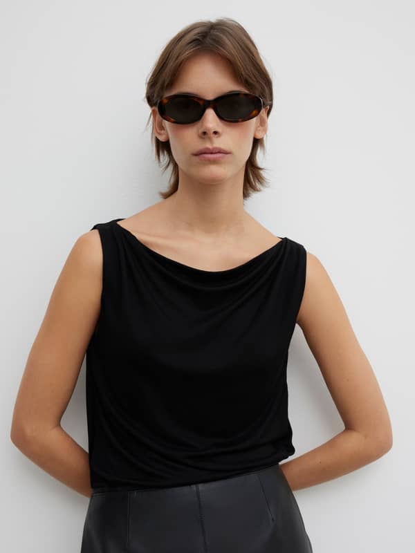 House Of Dagmar Sunglasses Wide Oval Sunglasses Havana