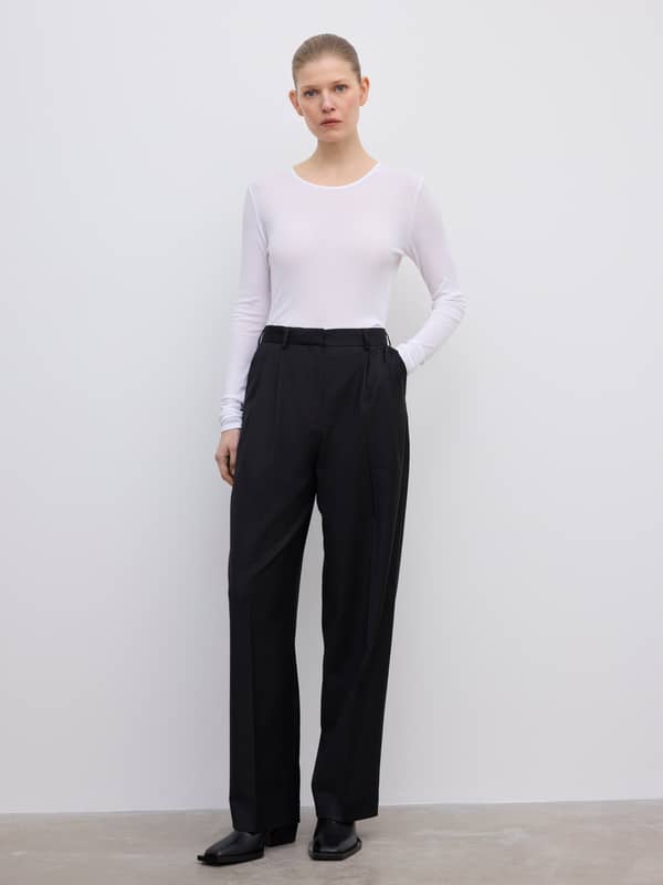 House Of Dagmar Tops & Shirts Lyocell Long Sleeve White