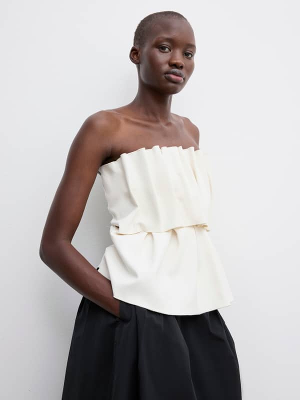 house of dagmar Tops & Shirts Sculpted tube top White