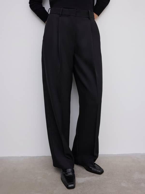 House Of Dagmar Trousers Relaxed Suit Trouser Black