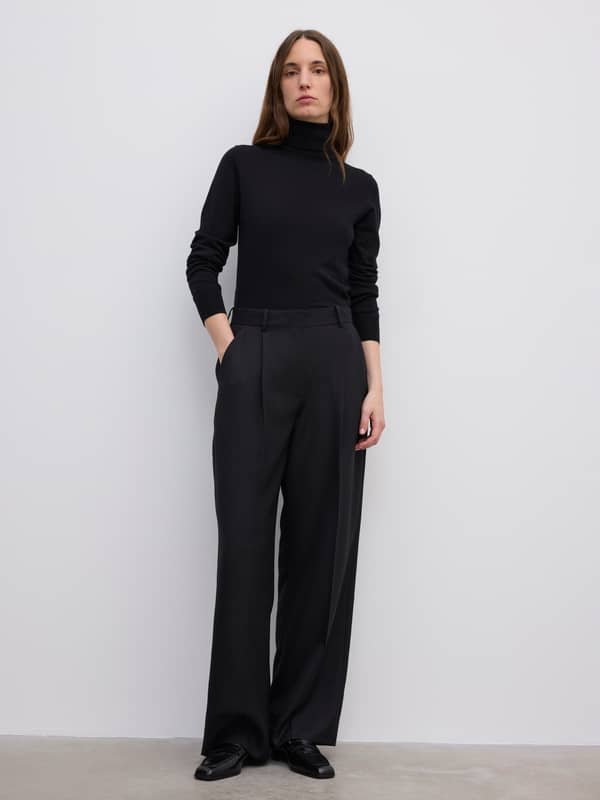 house of dagmar Trousers Relaxed Suit Trouser Black