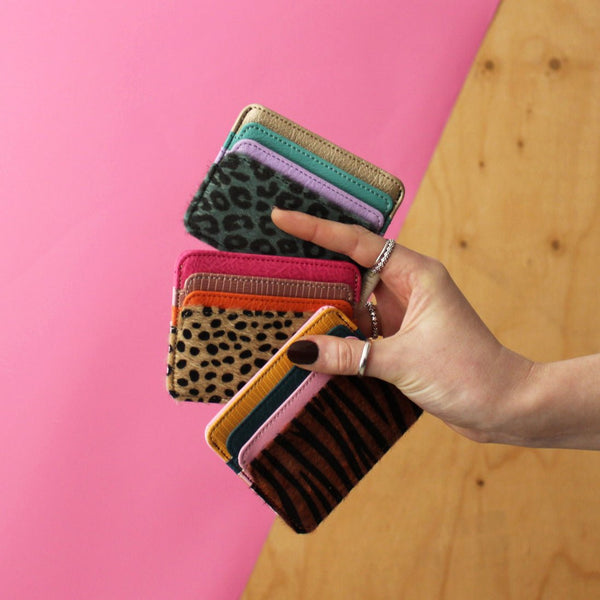 House Of Disaster Animal Lilac Leopard Print Card Holder