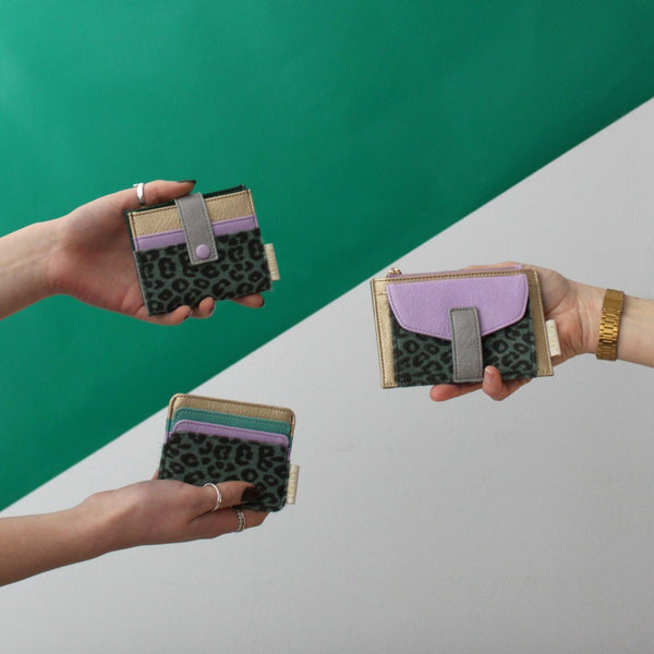 House Of Disaster Animal Lilac Leopard Print Card Holder