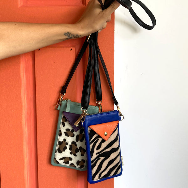 House Of Disaster Animal Print Blue Zebra Phone Wallet