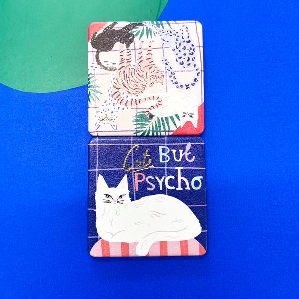 House Of Disaster Catnip 'Cute But Psycho' Compact Mirror