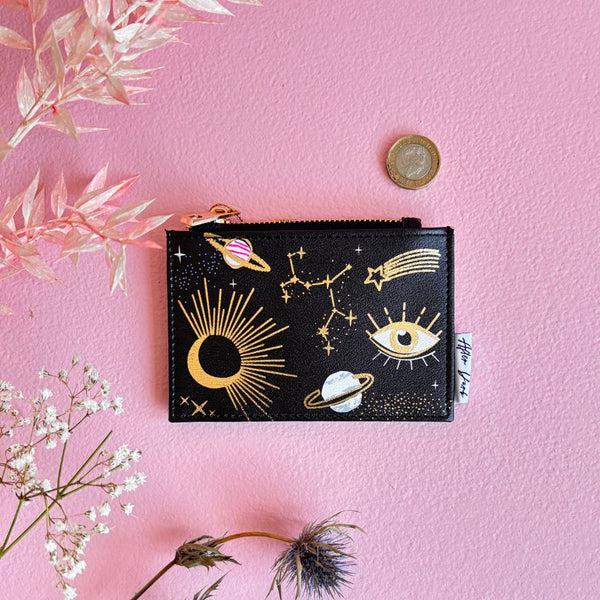 house of disaster After Dark Black Zip Purse