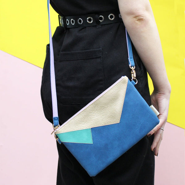 House Of Disaster Animal Print Gold Clutch Bag