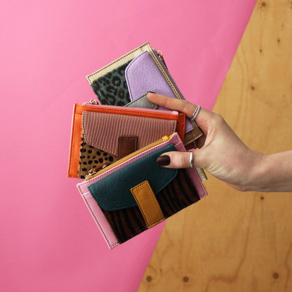 House Of Disaster Animal Print Lilac Purse