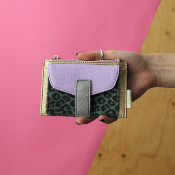 house of disaster Animal Print Lilac Purse