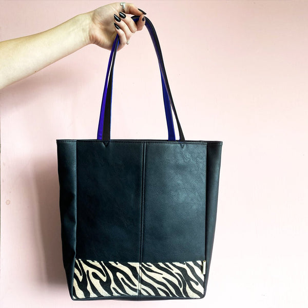 house of disaster Animal Print Zebra Tote