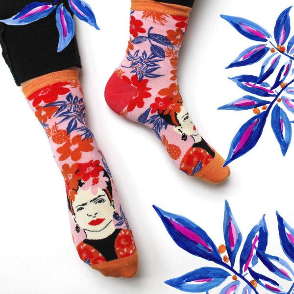 house of disaster Bamboo Frida Kahlo Fruit Socks