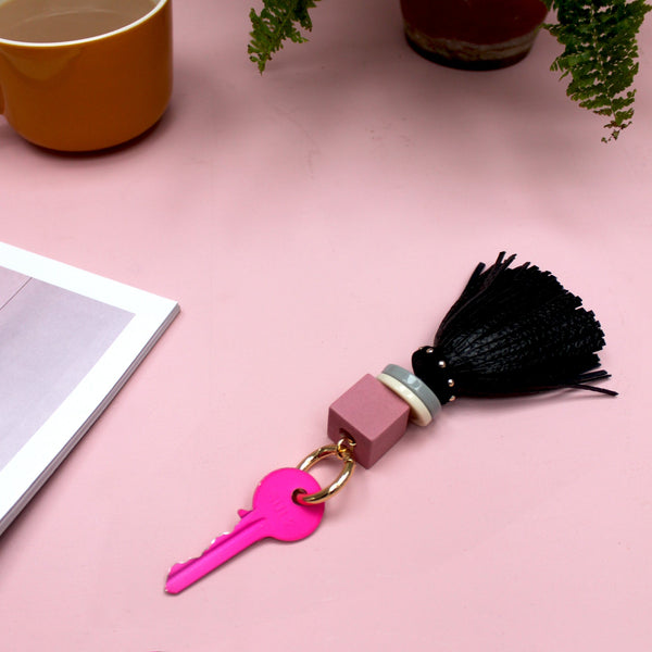 House Of Disaster Beaded Tassel Keychain