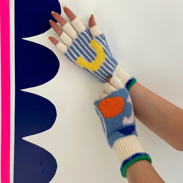 house of disaster Bloc Fingerless Gloves