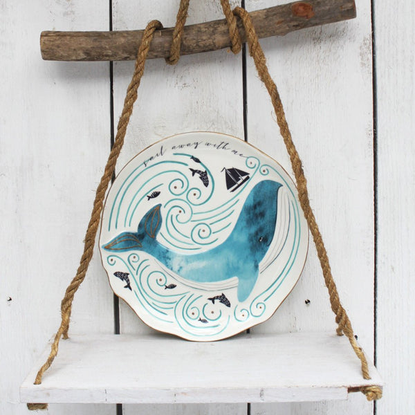 House Of Disaster By The Sea Plate Whale